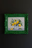 DARK GREEN FRAMED ACRYLIC PAINTING-LEMONS — Kalalou CAR1772