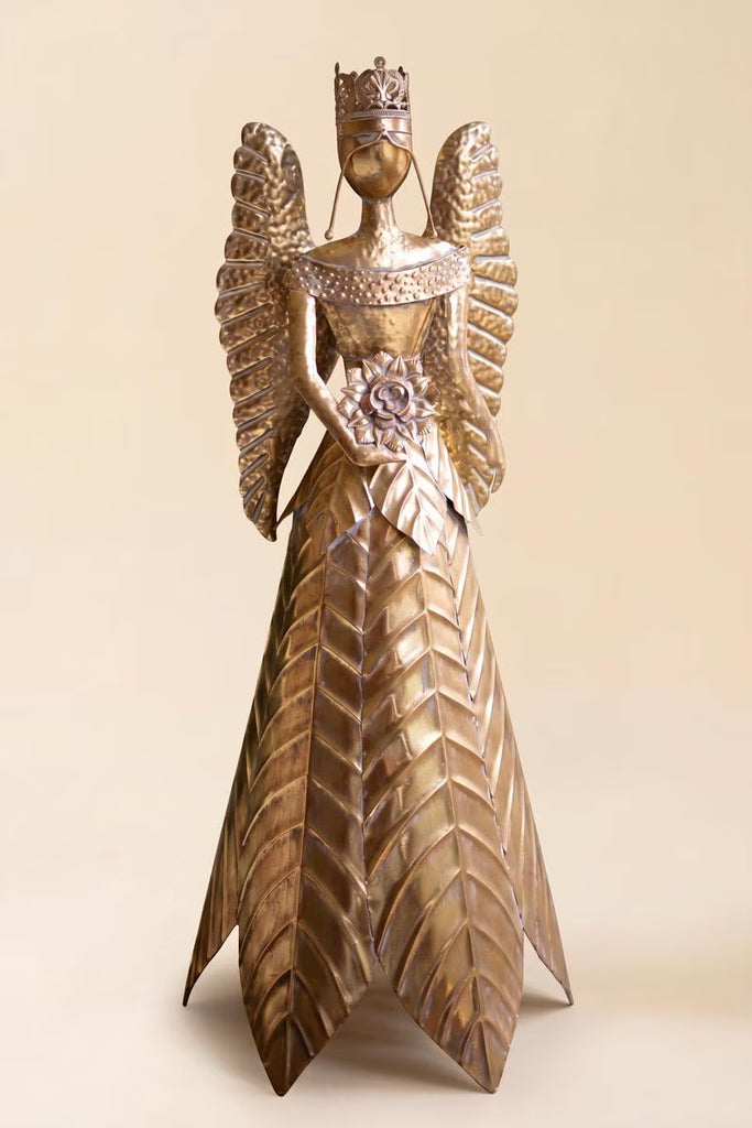 Large Table Top Metal Christmas Angel - 39"t – image 4