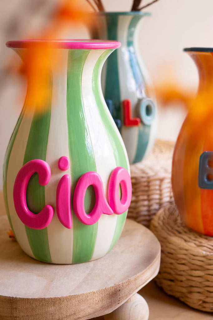 Set of 3 Ceramic Hello Vases – image 3