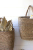 SET OF TWO TALL OVAL WOVEN SEAGRASS BASKETS (MIN 2) — Kalalou CCHA1084K
