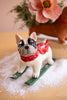 Ceramic Christmas Skiing Dog - view 1