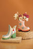 Set of 2 Ceramic Colorful Rubber Boot Vases - view 1