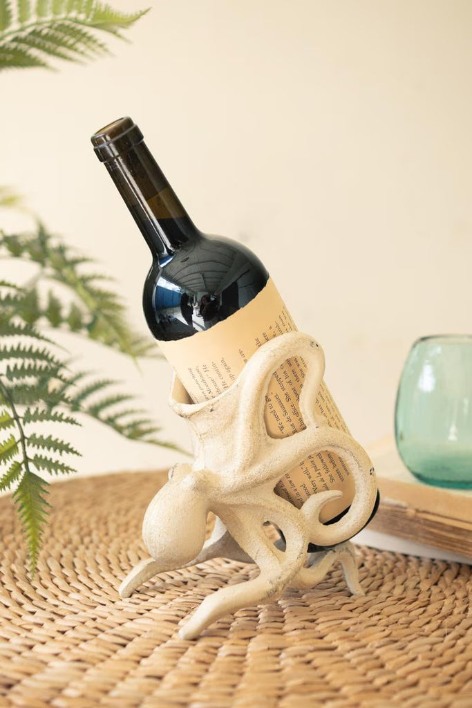 Cast Iron Octopus Wine Bottle Holder - image 1