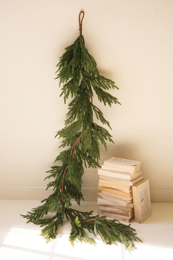 Set of 2 Faux Fir Garland – image 1