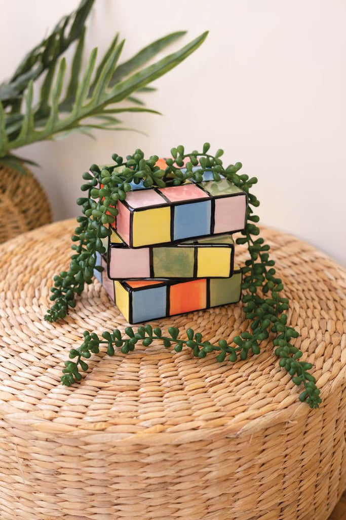 Ceramic Game Cube Bud Vase - image 1