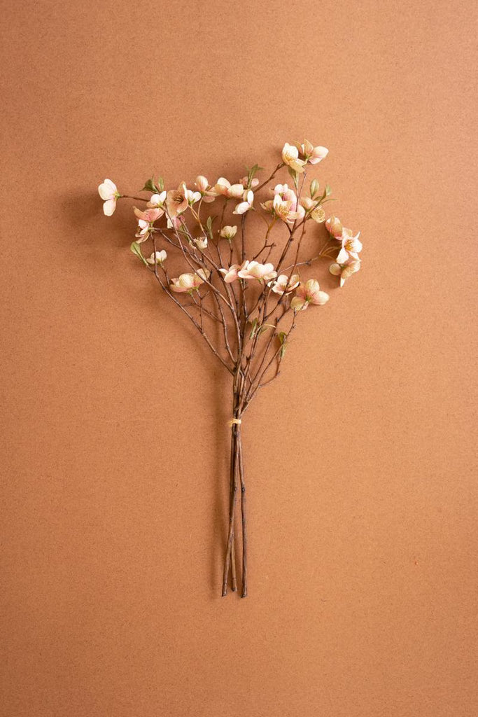 Set of 6 Artificial Peach Blossom Bundle – image 1