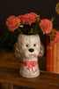 Set of 3 Ceramic Dog Vases with Bows – image 4