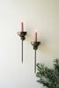 Set of 2 Metal Wall Taper Candle Holders - image 1