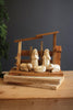 Wooden Nativity with Paper Mache Figures - image 1