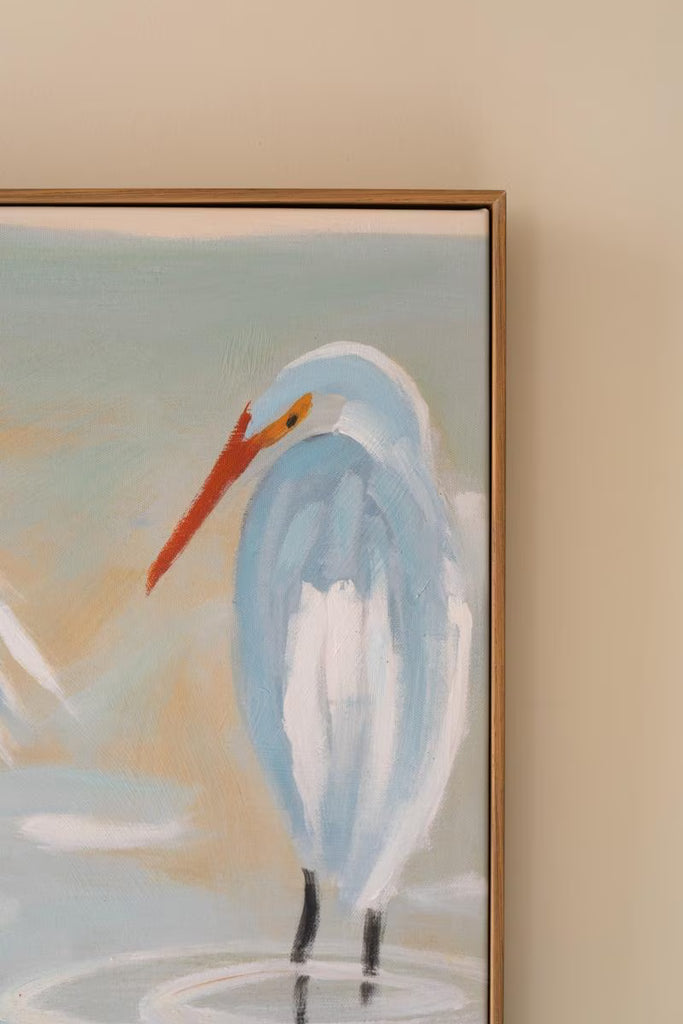 Framed Paint Over Print - Eight Shore Birds – image 4