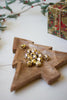 Set of 4 Carved Wooden Christmas Tree Platter – image 2