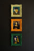 SET OF THREE FRAMED PAINTINGS - PORTRAITS - ONE EACH — Kalalou CAR1775