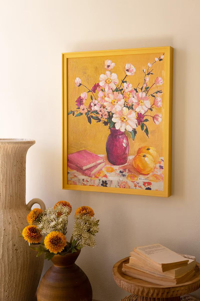 Yellow Framed Still Life Painting – image 4