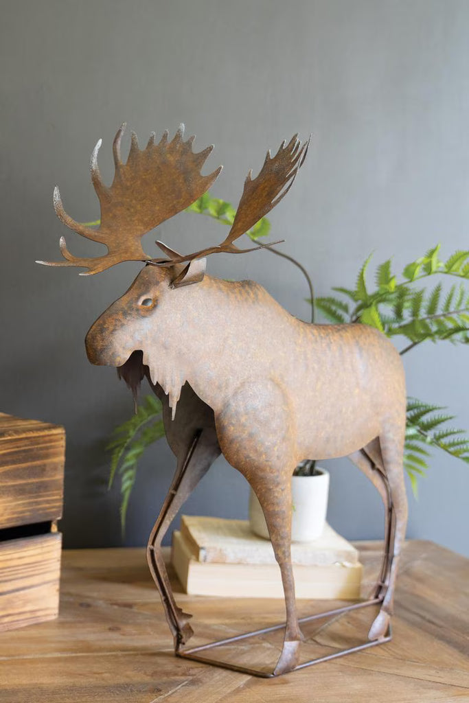 Rustic Metal Moose – image 1