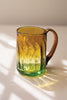 Set of 6 Recycled Fluted Amber Glass Mug with Handle – image 1