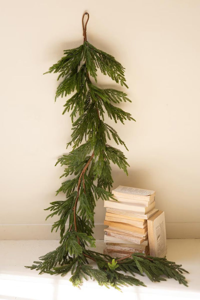 Set of 2 Faux Fir Garland – image 2