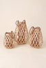 Set of 3 Willow Lanterns with Glass Insert - Natural – image 3
