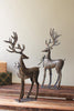 Set of 2 Rustic Metal Reindeer – image 1