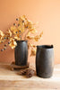 Set of 2 Hammered Iron Buckets with Handles - view 1