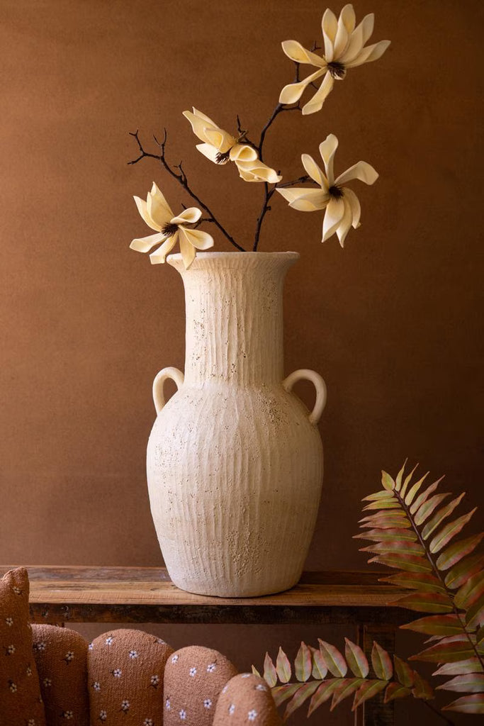 Stone Composite Urn with Two Handles – image 1