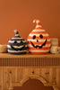 Set of 2 Painted Clay Striped Jack-o-lanterns – image 3
