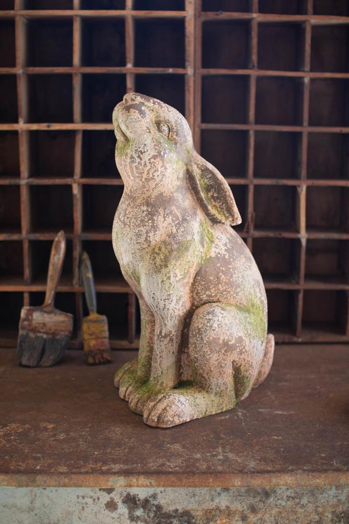 FAUX CONCRETE RABBIT - HEAD UP — Kalalou CHE1470