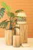 Set of 3 Round Recycled Wood Pedestasls – image 7