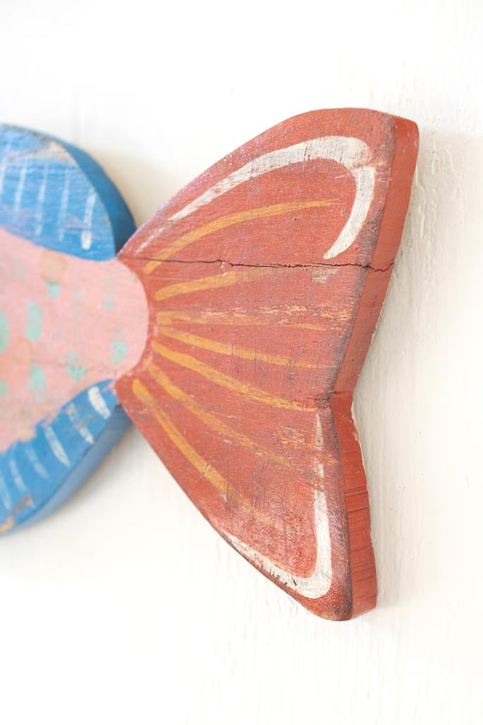 Set of 2 Colorful Wood Fish Wall Art – image 5