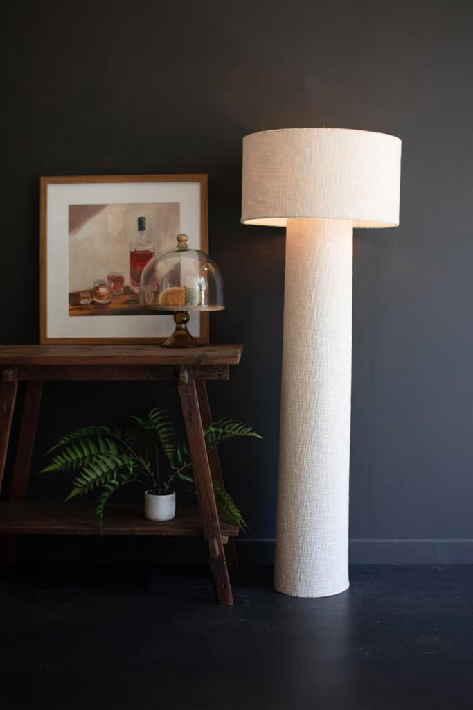 Boucle Fabric Floor Lamp with Shade – image 2