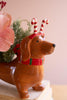 Ceramic Christmas Dachshund Planter - Candy Cane - view 3