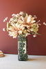 Set of 2 Square Glass Vase with Embossed Flowers (min 2) – image 1