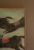 Framed Paint Over Print Four Run Away Race Horses – image 2