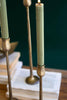 Set of 3 Metal Taper Candle Holders - Antique Brass #1 (min 2) – image 2