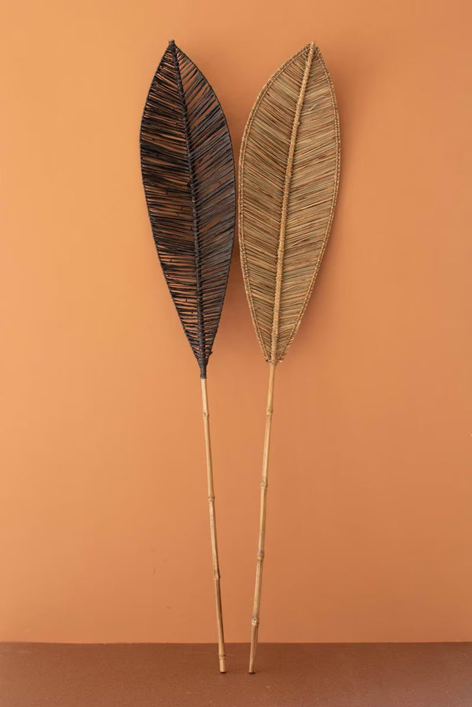 Set of 6 Angel Leaf Dã‰cor with Bamboo Branch - Brown – image 4