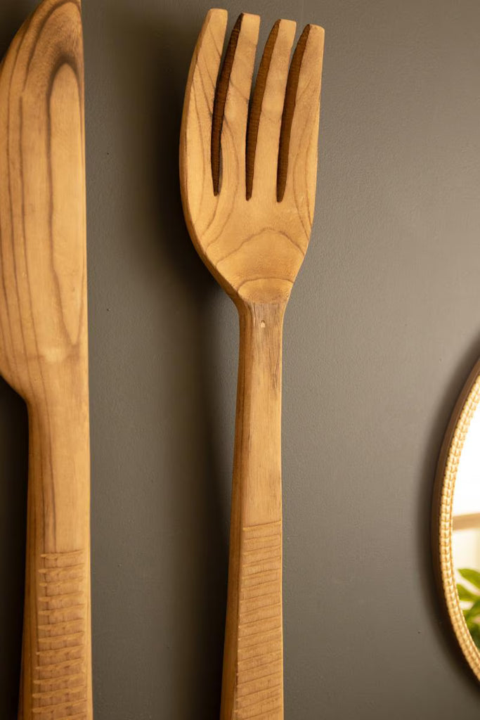 Set of 3 Carved Wood Utensils - view 3