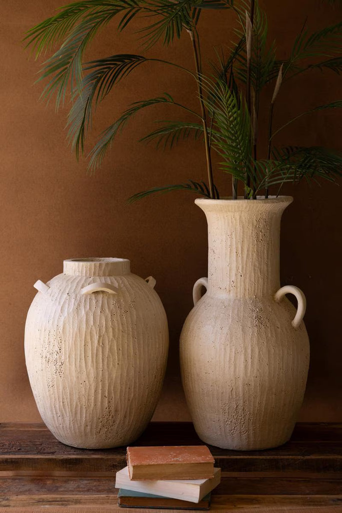 Stone Composite Urn with Four Handles – image 3
