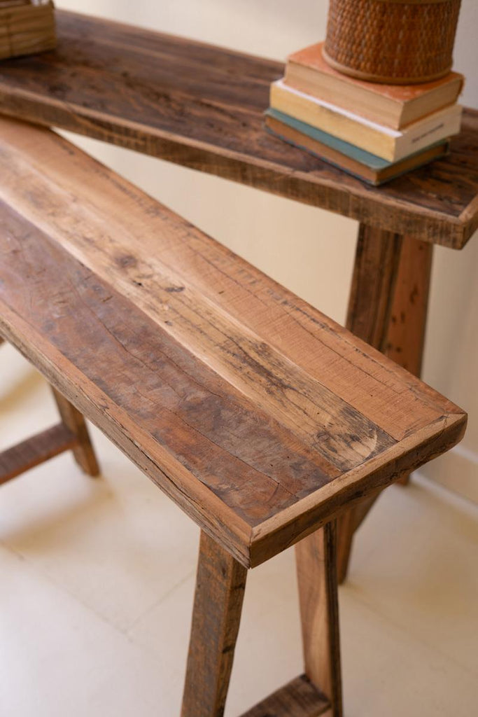 Set of 2 Recycled Wooden Consoles – image 2