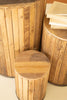 Set of 3 Round Recycled Wood Pedestasls – image 3