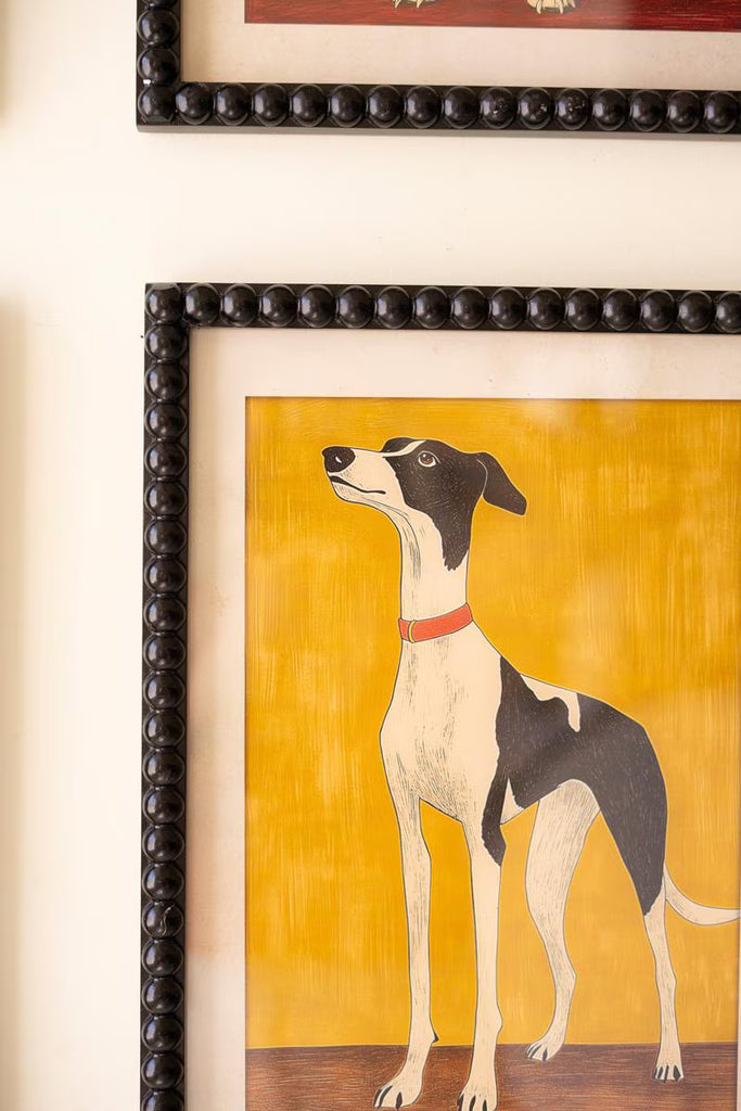 Set of 4 Framed Hound Prints Under Glass – image 3