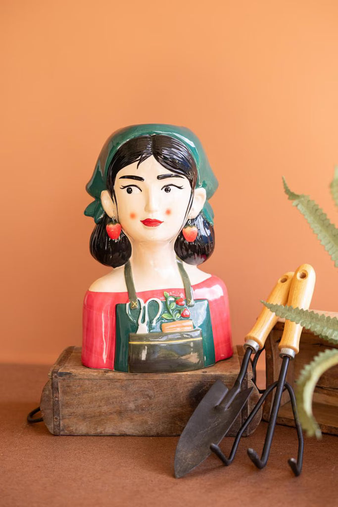 Ceramic Gardner Woman Vase – image 6