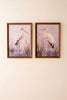 Set of 2 Framed Paint Over Print Herons – image 4