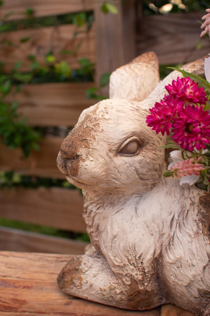 Faux Concrete Rabbit Planter – image 6