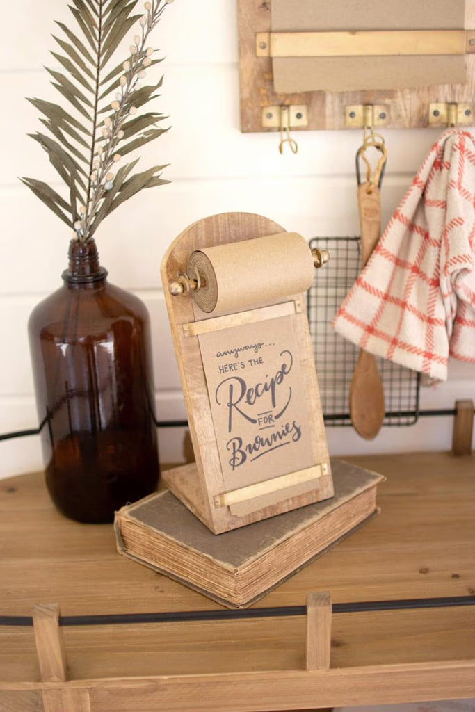 WOODEN TABLE TOP NOTE ROLL (MIN 2) — Kalalou NDE1465K