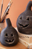 Set of 2 Small Clay Jack-o-lanterns - Black – image 2