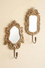 Set of 2 Rustic Framed Mirrors with Taper Candle Holders - view 4