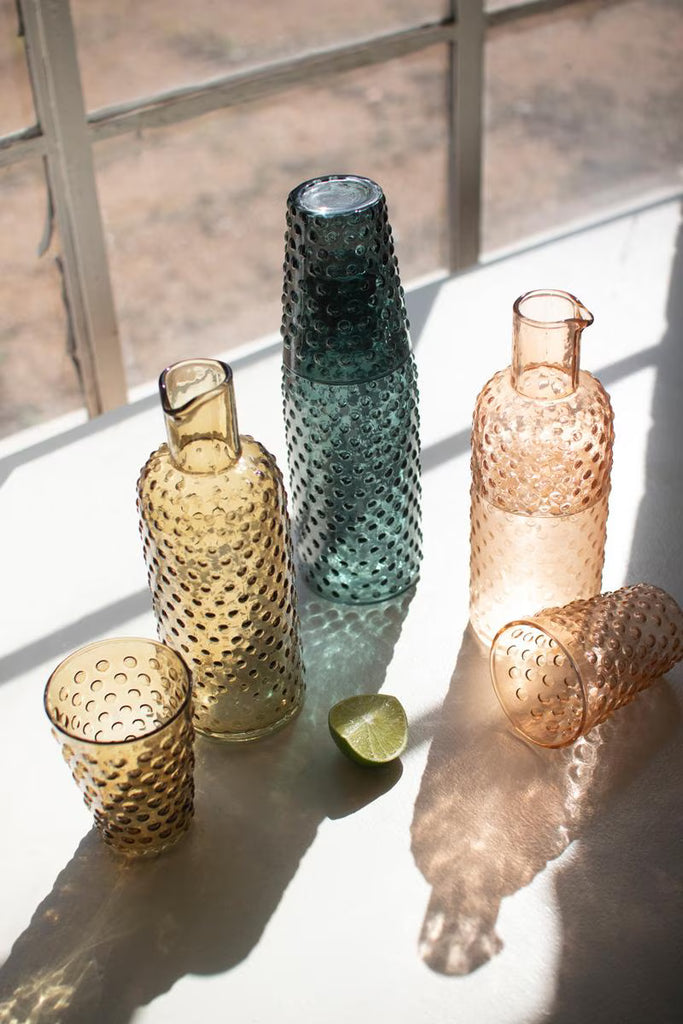 Set of 3 Bubble Glass Carafes with Tumbler - One Each – image 6