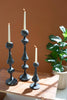 SET OF THREE METAL CANDLE TOWERS — Kalalou CMNQ1259