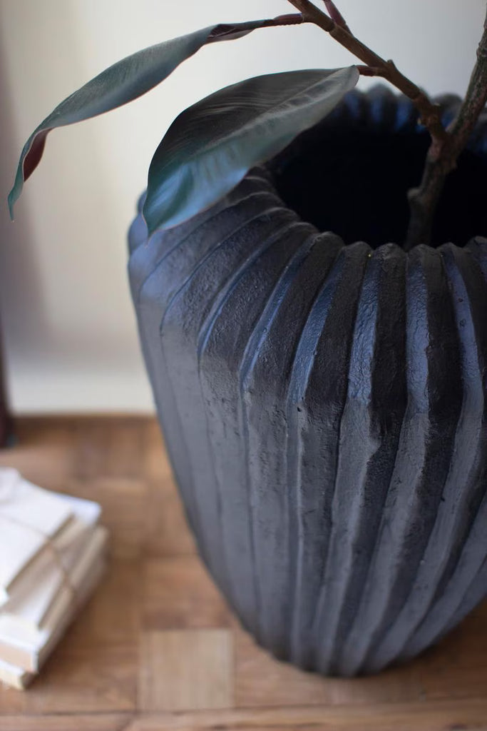Tall Stone Composite Urn - Black – image 7