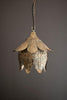 Antique Brass Tulip Pendant Light – image 1