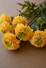 BUNDLE OF SEVEN  ARTIFICIAL ZINNIAS - YELLOW — Kalalou CHAL1004